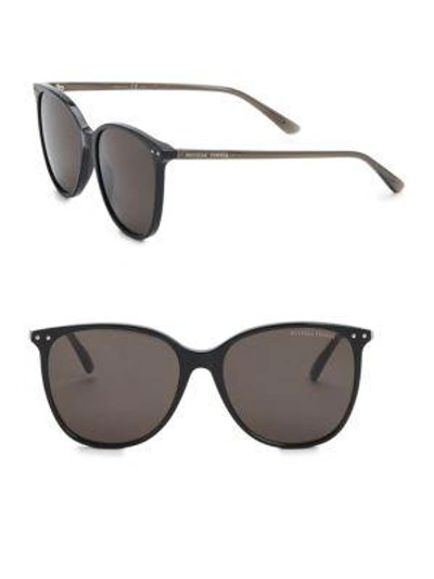 Bottega Veneta 56mm Acetate Sunglasses In Black