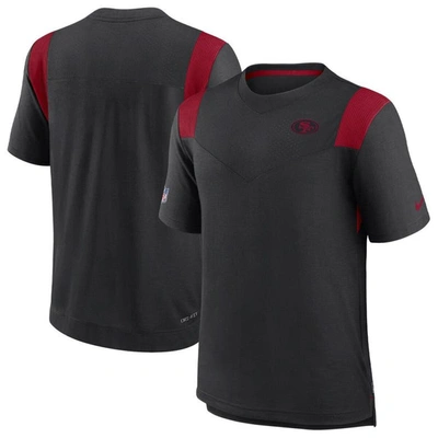 Nike Black San Francisco 49ers Sideline Tonal Logo Performance Player T-shirt