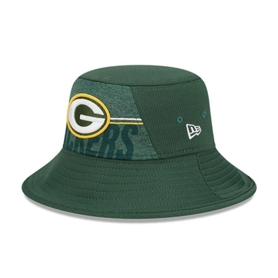 New Era Green Green Bay Packers 2023 Nfl Training Camp Stretch Bucket Hat