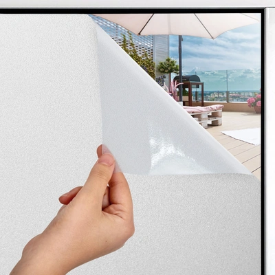 Zulay Kitchen Non-adhesive Opaque Privacy Window Film Glare & Uv Protection (29.1 X 117.1 Inch) In Multi