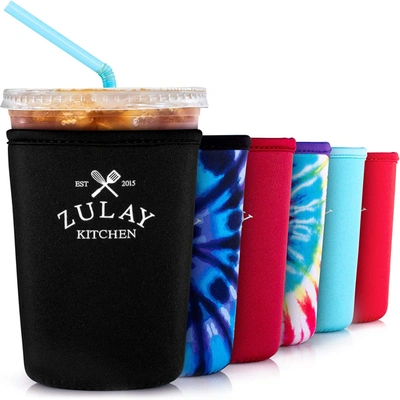 Zulay Kitchen Reusable Iced Coffee Sleeve (22oz To 24oz) In Black