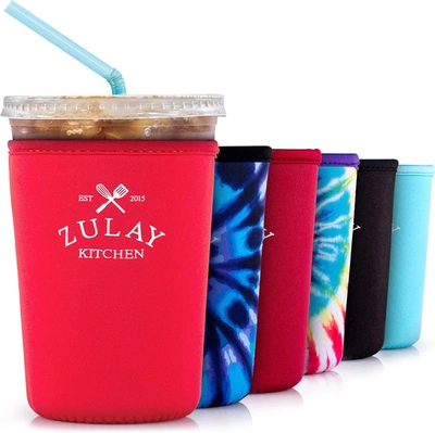 Zulay Kitchen Reusable Iced Coffee Sleeve (22oz To 24oz) In Red