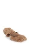 Jeffrey Campbell Fluffed Faux Fur Flip Flop In Beige Combo