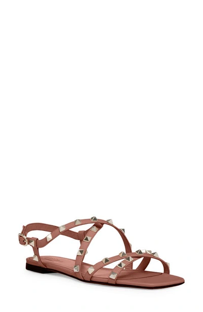 Valentino Rockstud Sandal In Tan