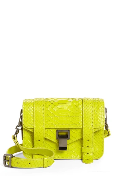 Proenza Schouler Mini Ps1 Suede Crossbody Bag In Sulphur