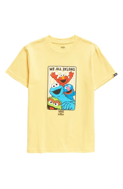Vans Kids' Sesame Street Cotton Graphic T-shirt In Samoan Sun Sesame Street