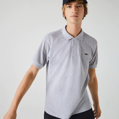 Lacoste Marl  Classic Fit L.12.12 Polo - M - 4 In Grey