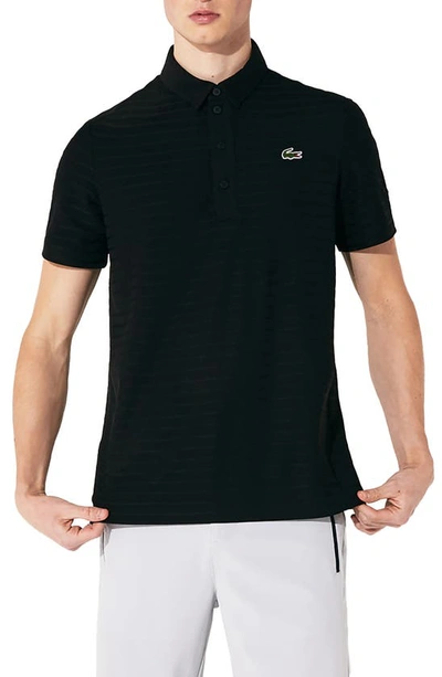 Lacoste Sport Ultra Dry Classic Fit Polo Shirt In Black