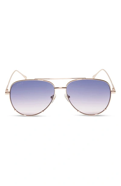 Diff 63mm Scarlett Sunglasses In Champagne / Lavender Rose Lens