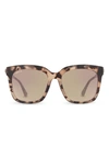 Diff 54mm Hailey Square Sunglasses In Blush Tort / Rose Gradient Len