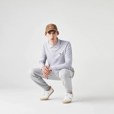 Lacoste Marl Long-sleeve Original L.12.12 Polo - Xs - 2 In Grey