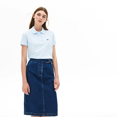 Lacoste Women's Classic Fit Soft Cotton Petit Piqué Polo In Light Blue