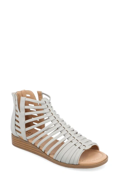 Journee Collection Delilah Wedge Sandal In Grey