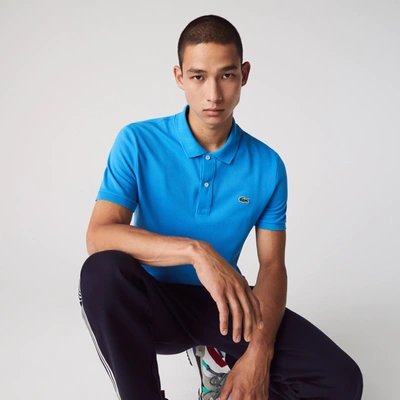 Lacoste Men's Slim Fit Petit Piqué Cotton Polo - M - 4 In Blue