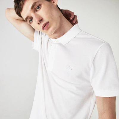 Lacoste Men's Regular Fit Paris Stretch Piqué Polo - Xl - 6 In White