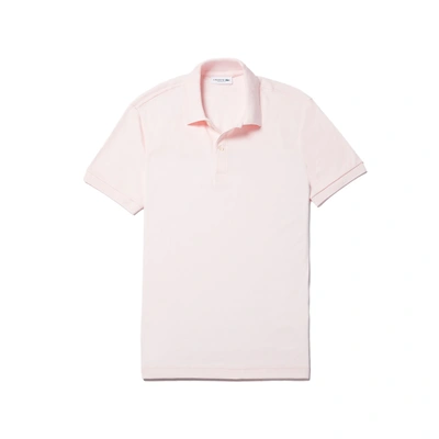 Lacoste Men's Regular Fit Pima Cotton Interlock Polo In Light Pink