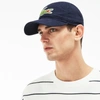 Lacoste Men's Big Croc Gabardine Cap - One Size In Navy Blue