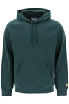 Carhartt Chase Hoodie In Discovery Green / Gold