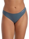 Calvin Klein Invisibles Thong In Blue Edge