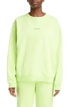 Acne Studios Fierre Logo Sweatshirt In Fluo_green