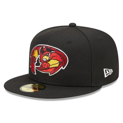 New Era Black Rochester Red Wings Marvel X Minor League 59fifty Fitted Hat
