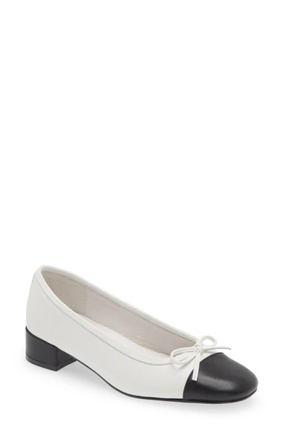 Jeffrey Campbell Dancerie Cap Toe Pump In White Black