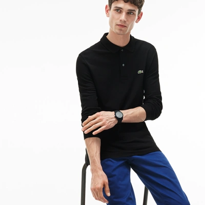 Lacoste Men's Slim Fit Petit Piqué Polo In Black