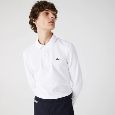 Lacoste Original L.12.12 Slim Fit Long Sleeve Polo - L - 5 In White