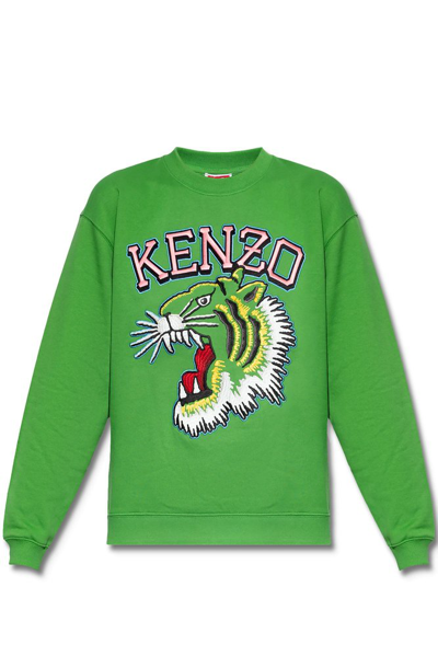 Kenzo Varsity Jungle 刺绣卫衣 In Green