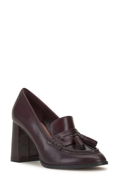 Vince Camuto Chelivia Block Heel Tassel Loafer In Petit Sirah