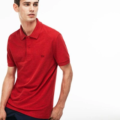 Lacoste Men's Regular Fit Cotton Piqué Polo In Dyed Cherry