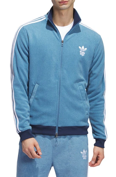 Adidas Golf X Bogey Boys Zip-up Track Jacket In Altered Blue S22