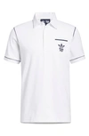 Adidas Golf Bogey Boys Cotton Blend Golf Polo In White