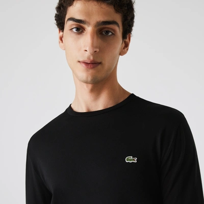 Lacoste Long Sleeved Cotton Pima T-shirt - 3xl - 8 In Black
