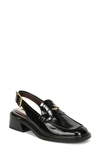 Franco Sarto Giada Slingback Loafer Pump In Black Faux Leather