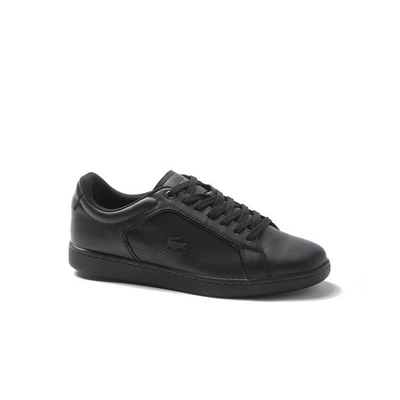 Lacoste Men's Carnaby Evo Leather Sneakers In Blk/blk