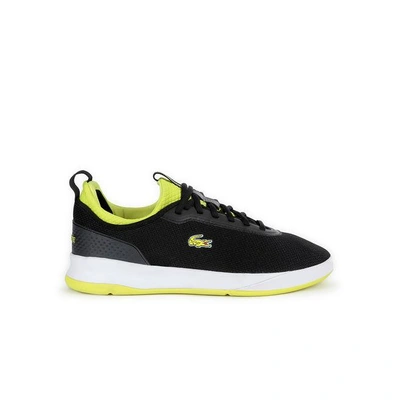 Lacoste Men's Lt Spirit 2.0 Textile Sneakers In U97 Black/yellow