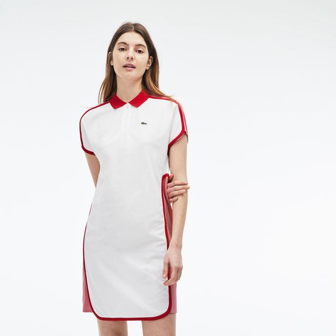 red and white polo dress