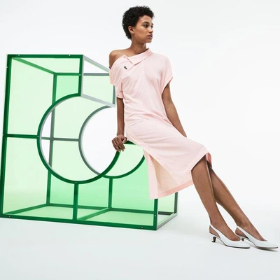 Lacoste Women's Fashion Show Asymmetrical Piqu Polo Dress In Light Pink |  ModeSens