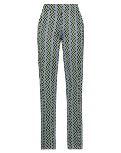 M Missoni Woman Pants Light Blue Size 4 Viscose, Polyester, Polyamide, Elastane In Green