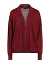 Seventy Sergio Tegon Woman Cardigan Brick Red Size 6 Viscose, Polyester