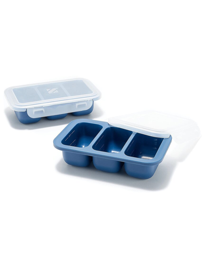 True & Tidy Blue 6 Slots Silicone Freezer Trays (set Of 2)