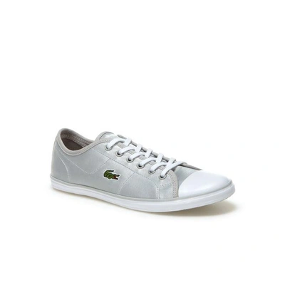 Lacoste Women's Ziane Textile Trainers In Light Grey/white