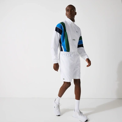 Lacoste Men's Sport Tennis Solid Diamond Weave Shorts - S - 3 In White