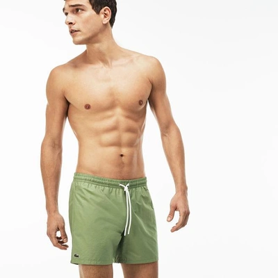 Lacoste Men's Swimming Trunks In Taffeta In Copenhagen/green