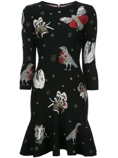 Alexander Mcqueen Gothic Fairytale Mini Dress In Black Alexander Mcqueen Gothic Fairytale Mini Dress In Black