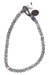 Mikia Bead Bracelet In Grey Jadeite