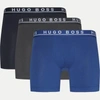 Hugo Boss - Assorted 3-pack Of Longer Style Boxer Briefs In Stretch Cotton 50325404 - Atterley In Gray/black/blue