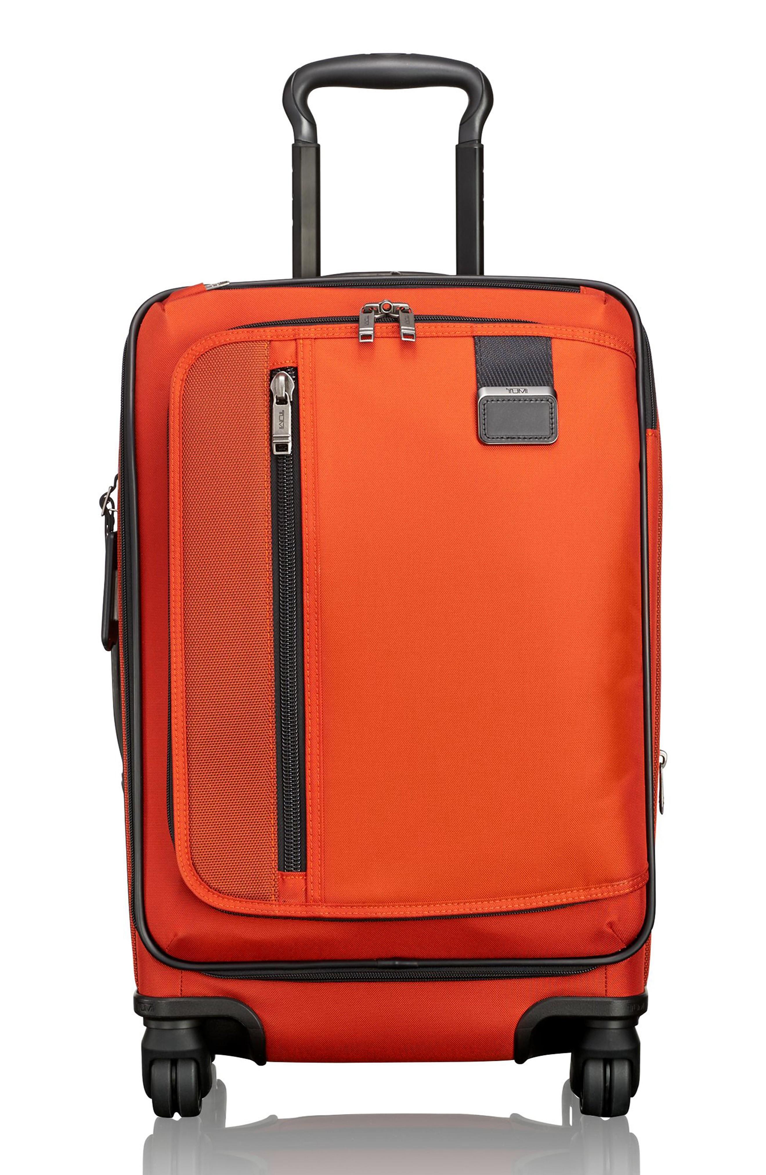 Tumi Merge International Expandable Rolling Carryon Orange In