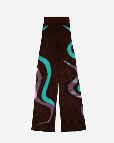 Nadia Wire Multi Squiggle Trouser In Brown